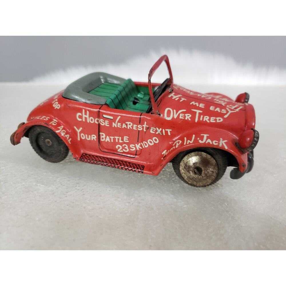 FOR PARTS JALOPY HOT ROD LINEMAR TOYS MARX JAPAN Tin Litho Friction 1956